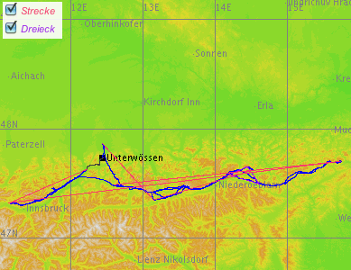 1000km-Flug von Mathias Münch am 29.April 2012